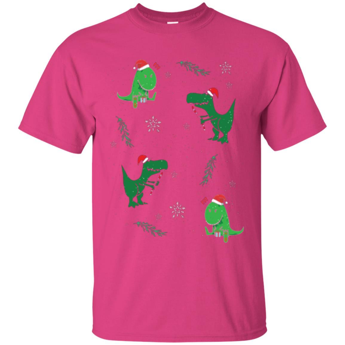 Funny Christmas T-shirt Merry Christmas Dinosaur Heliconia