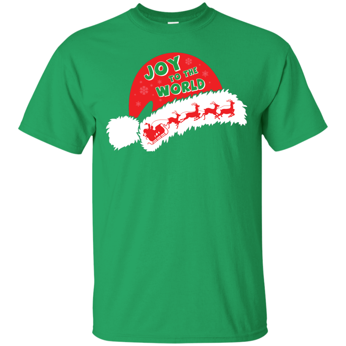 Christmas T-shirt Joy To The World Irish Green