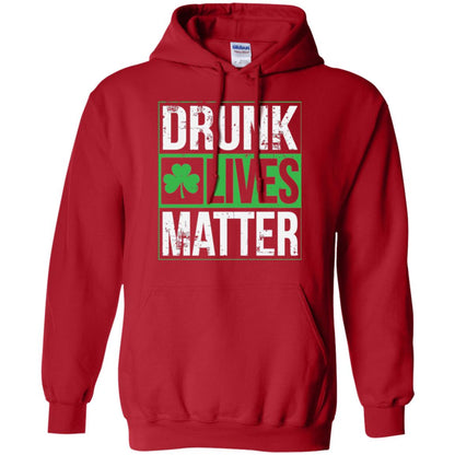 Drunk Lives Matter Saint Patrick_s Day T-shirt Red