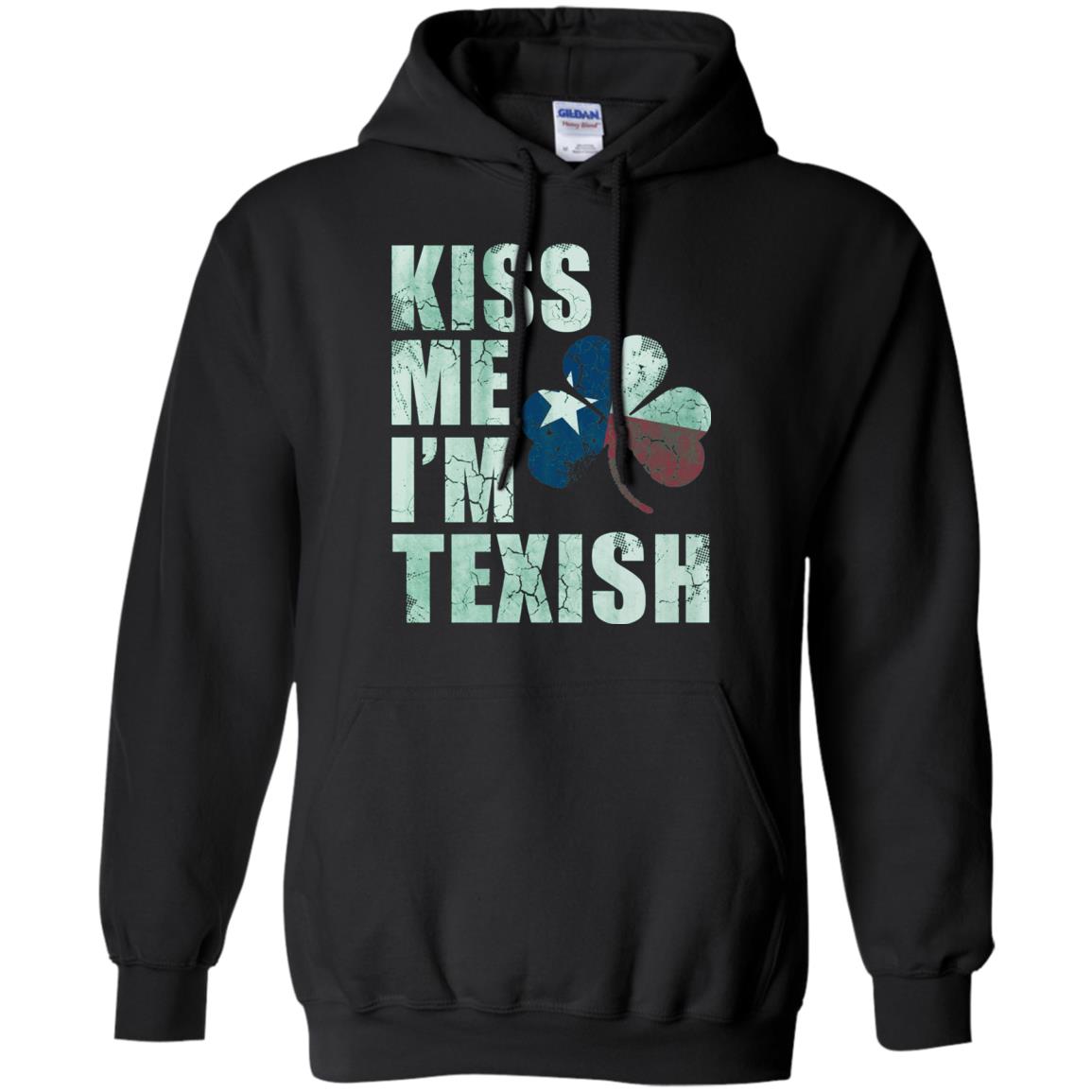 Kiss Me I_m Texish St. Patrick_s Day T-shirt Black