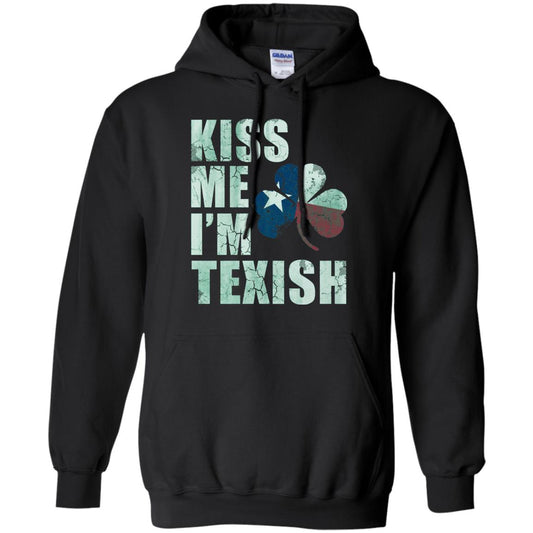 Kiss Me I_m Texish St. Patrick_s Day T-shirt Black