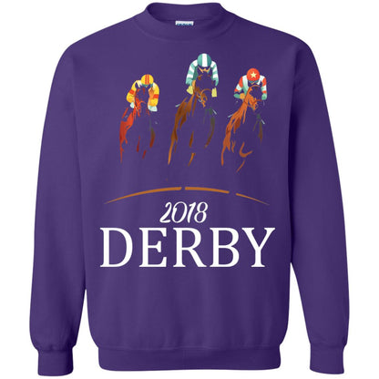 Derby 2018 Jockey Horse Racing T-shirt Purple
