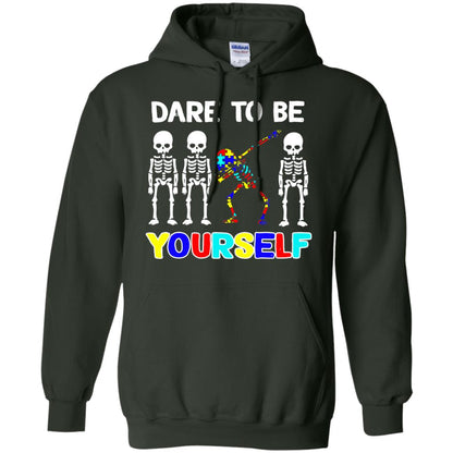 Dare To Be Yourself Autism Awareness Shirt Forest Green