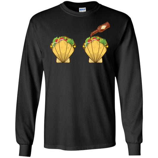 Mermaid Shell T-shirt Taco Bra And Spicy Chili Sauce Black