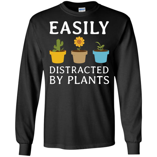 Easily Distracted By Plants Gardener Shirt Black