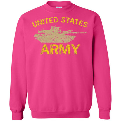 United States Army M1a2 Abrams Tusk Tank Grunge T-shirt Heliconia