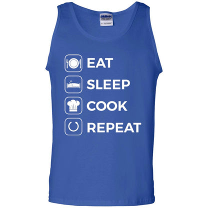 Chef T-shirt Eat Sleep Cook Repeat T-shirt Royal