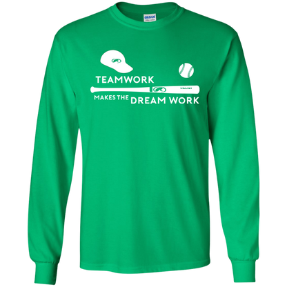 Baseball T-shirt Teamwork Makes The Dream Work Irish Green