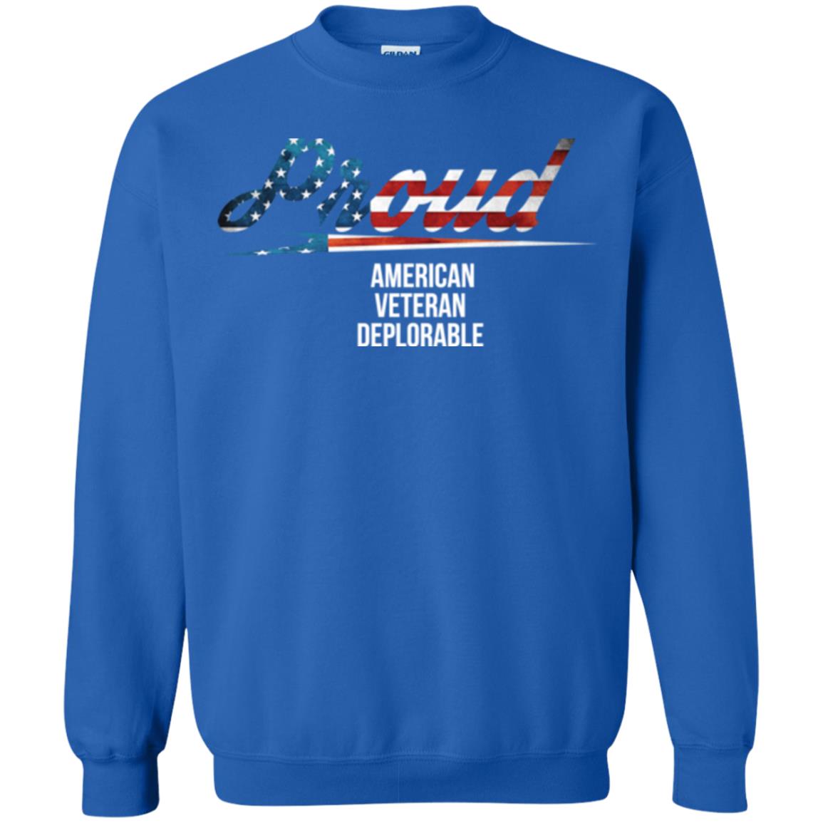 Veteran T-shirt Proud American Veteran Deplorable Royal