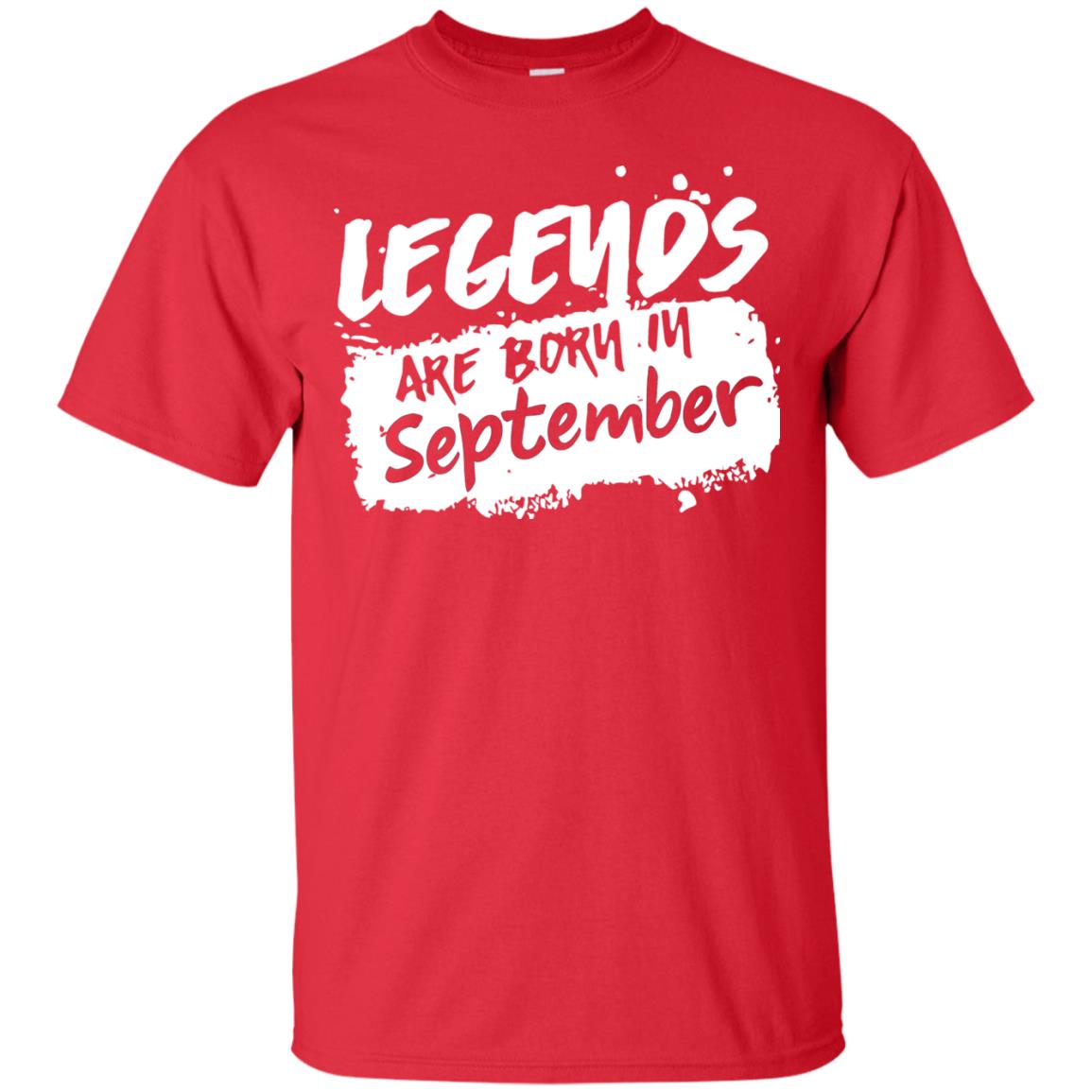 September Birthday Shirt Legends Are Born In September Red