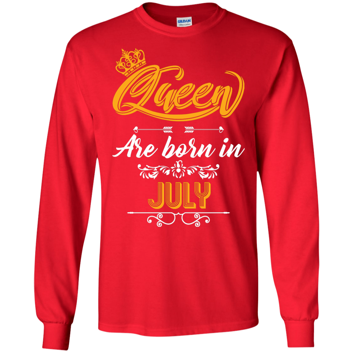 Brithday T-Shirt Queen Are Born In July Red