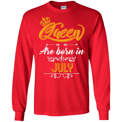 Brithday T-Shirt Queen Are Born In July Red