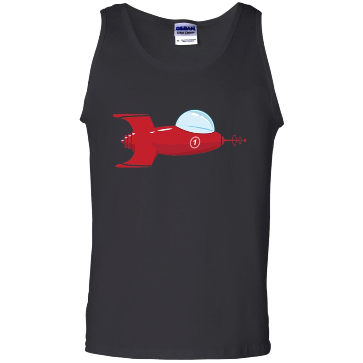 Vintage Spaceship Video Game Gamer T-shirt Black