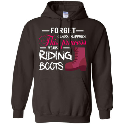 Forget Glass Slippers This Princess Wears Riding Boots Horse Riding T-shirt Dark Chocolate