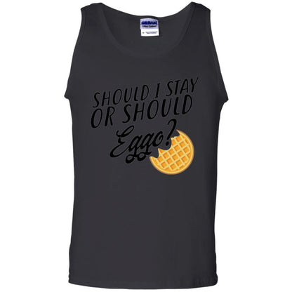Waffle T-shirt Should I Stay Or Should Eggo T-shirt Black