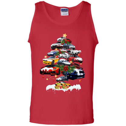 Cars Christmas Tree X-mas Gift Shirt For Mens Or Womens Red