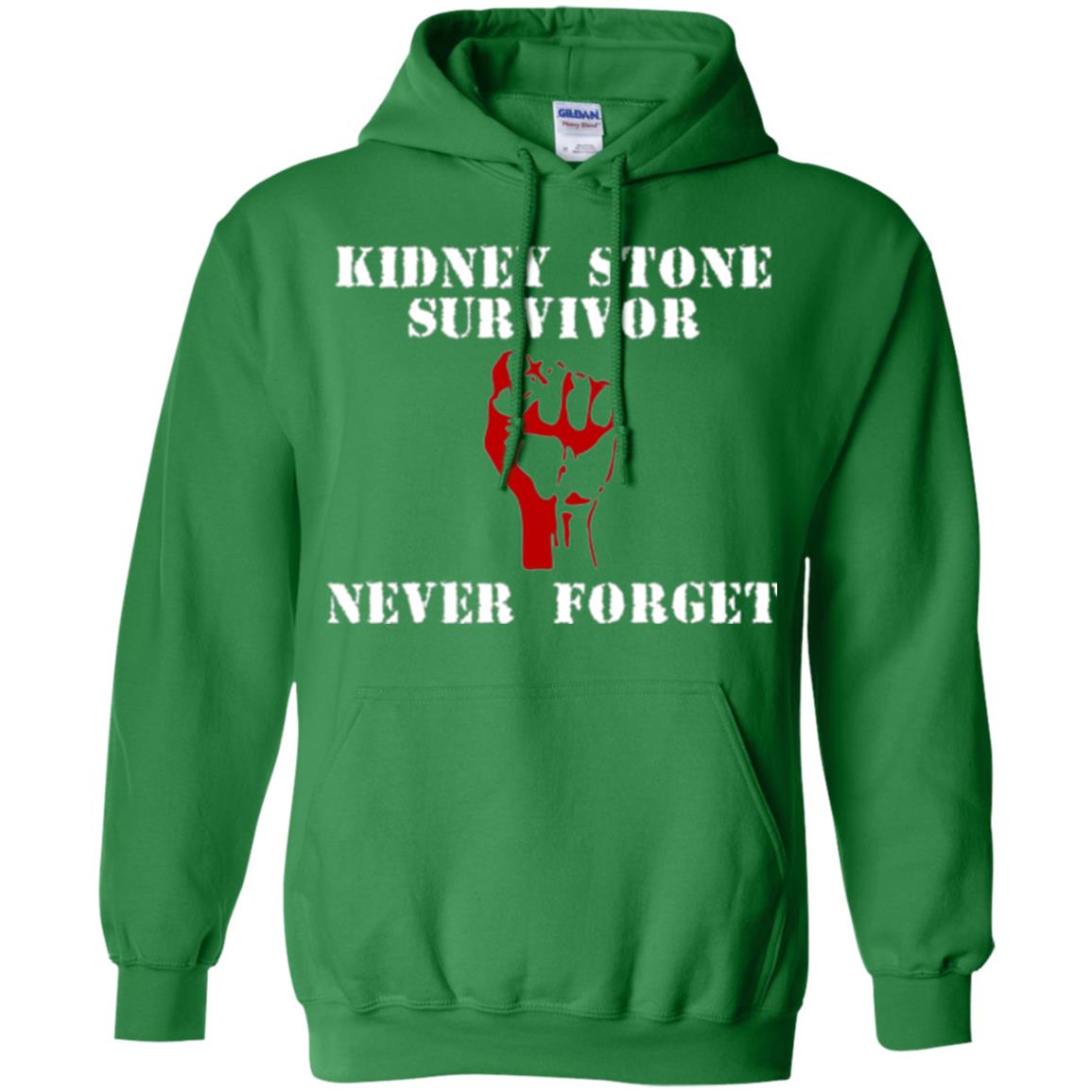 Kidney Stone Survivor Never Forget T-shirt Irish Green