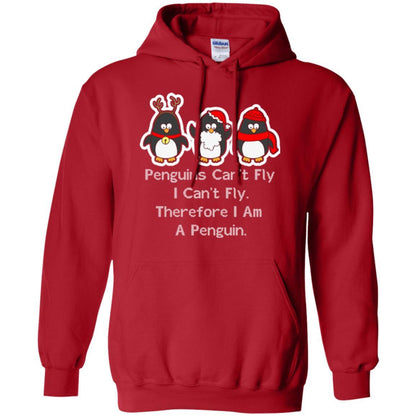 Penguin Lover T-shirt Penguins Can't Fly I Can't Fly Therefore I Am A Penguin Red