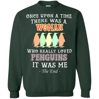 There Was A Woman Who Really Loved Penguins It Was Me Shirt Forest Green