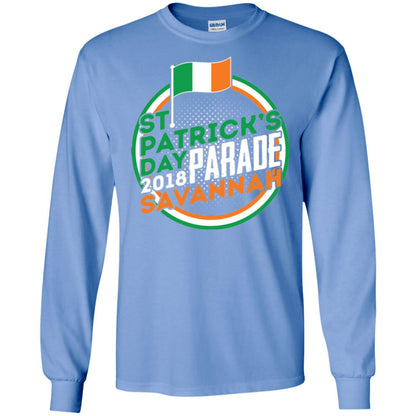 Parade Savannah 2018 Ireland Flag St. Patrick_s Day T-shirt Carolina Blue