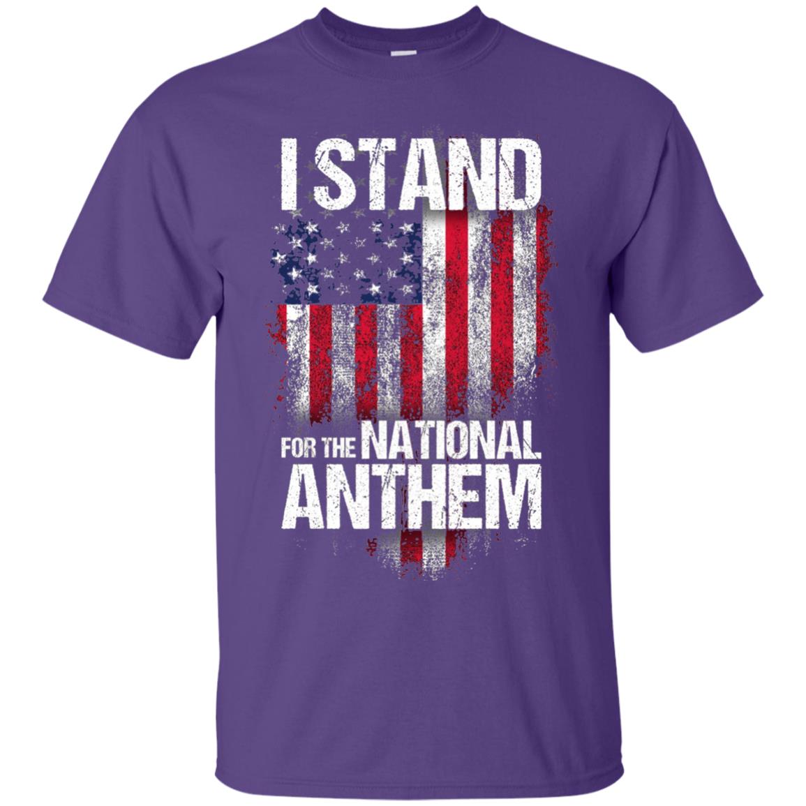 I Stand For The National Anthem T-shirt Purple