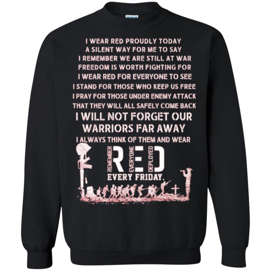 Red Friday Military T-shirt Wear Red Friday Black