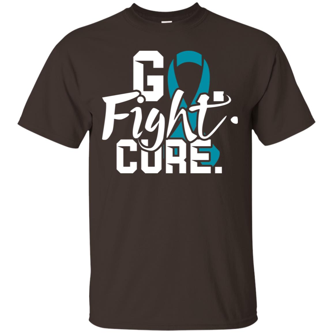 Prostate Awareness Go Fight Cure Blue Ribbon Stars Shirt Dark Chocolate
