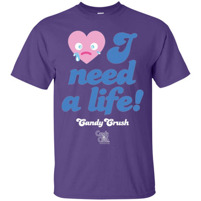 Gamer T-shirt I Need A Life T-shirt Purple