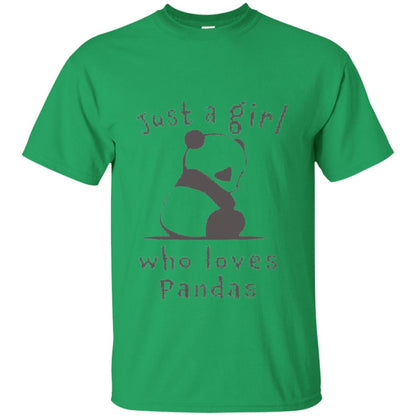 Panda Lover T-shirt Just A Girl Who Lover Pandas Irish Green