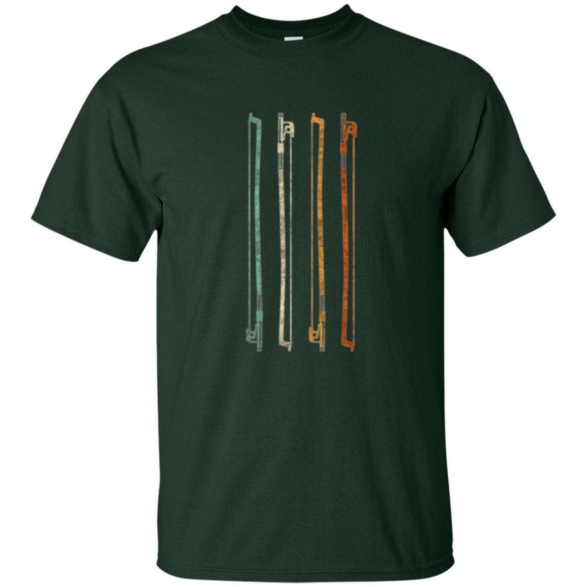 String Player T-shirt Vintage Retro 70s Orchestra Forest Green
