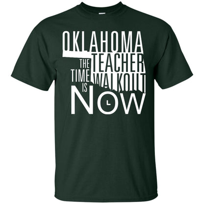 Oklahoma Teacher Waikout The Time Is Now Gun Control T-shirt Forest