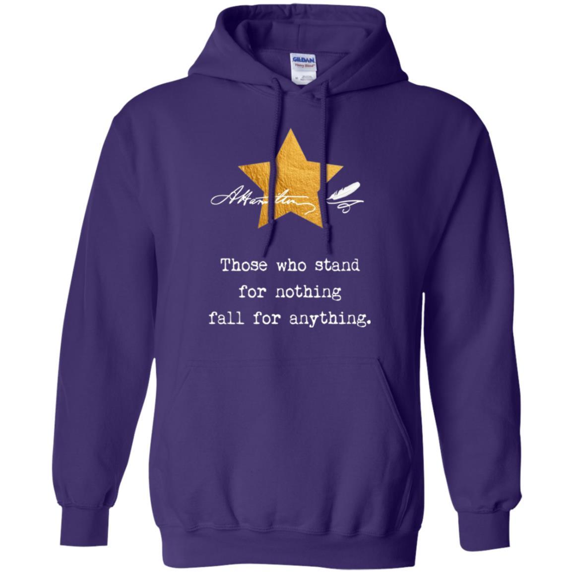 Alexander Hamilton T-shirt Those Who Stand For Nothing Purple