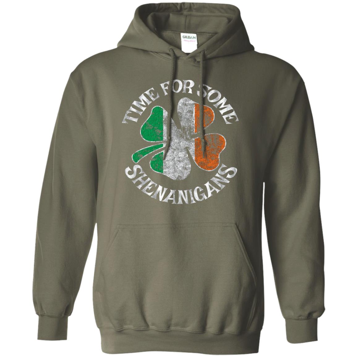 Time For Some Shenanigans St. Patrick_s Day T-shirt Military Green