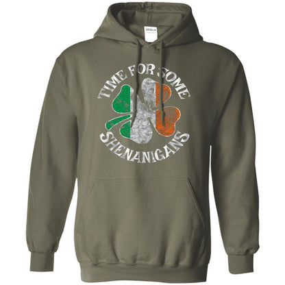 Time For Some Shenanigans St. Patrick_s Day T-shirt Military Green