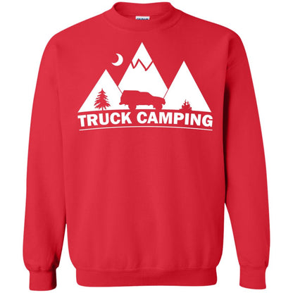Truck Camping Night Landscape And Adventures T-shirt Red