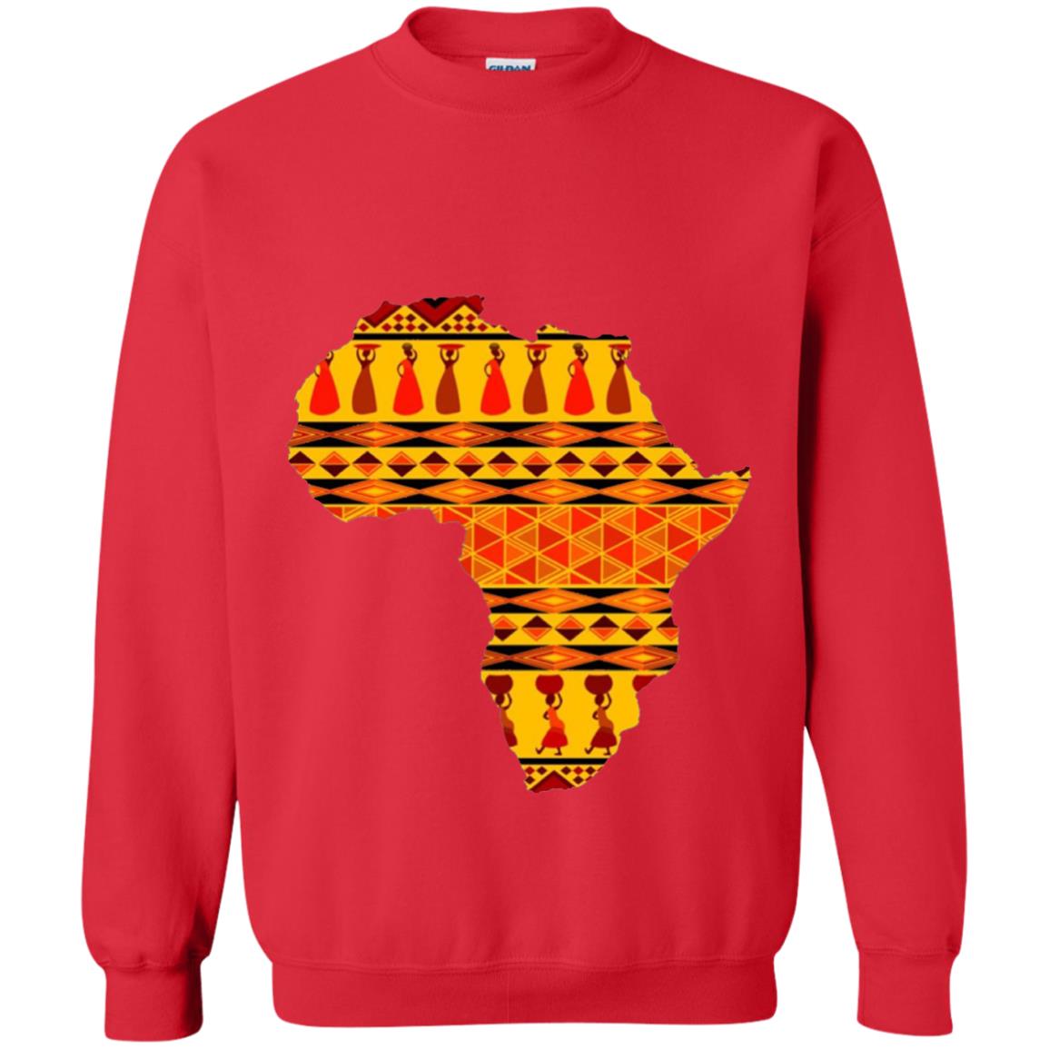 African Pride Ankara Tribal Pattern T-shirt Red