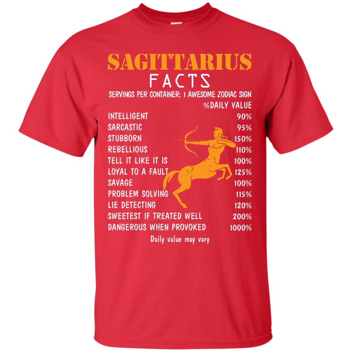 Sagittarius Facts 1 Awesome Zodiac Sign Gift Shirt For Sagittarius Horoscope Red