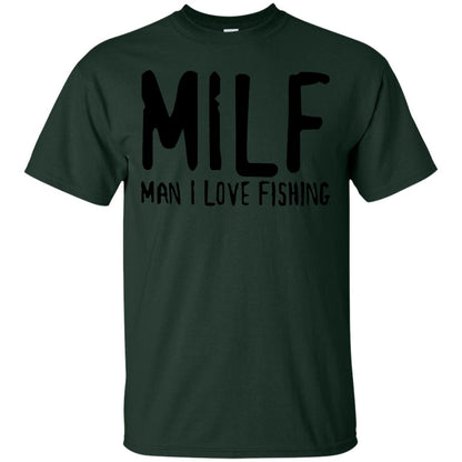 Milf Man I Love Fishing Fisherman Shirt Forest