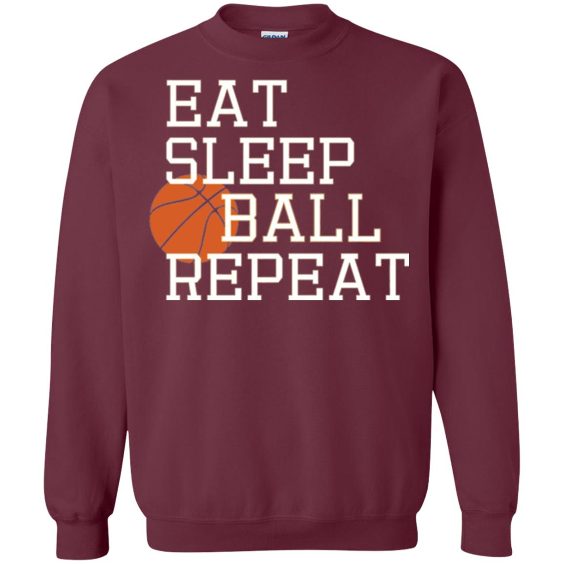 Basketball T-shirt Eat Sleep Basketball Repeat Maroon