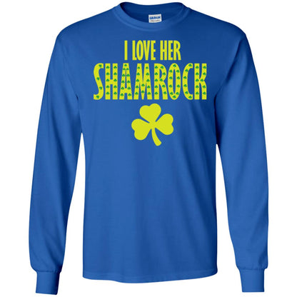 St. Patrick's Day T-shirt I Love Her Shamrock Royal