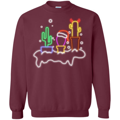 Cactus Merry X-mas Gift Shirt Maroon