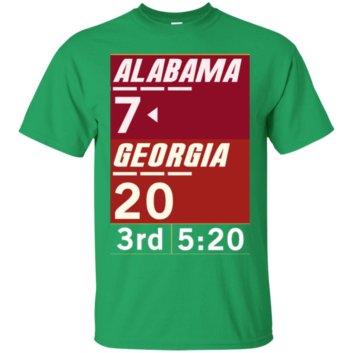 Football Lover T-shirt Alabama 26-23 Comeback Win 2-sided Irish Green