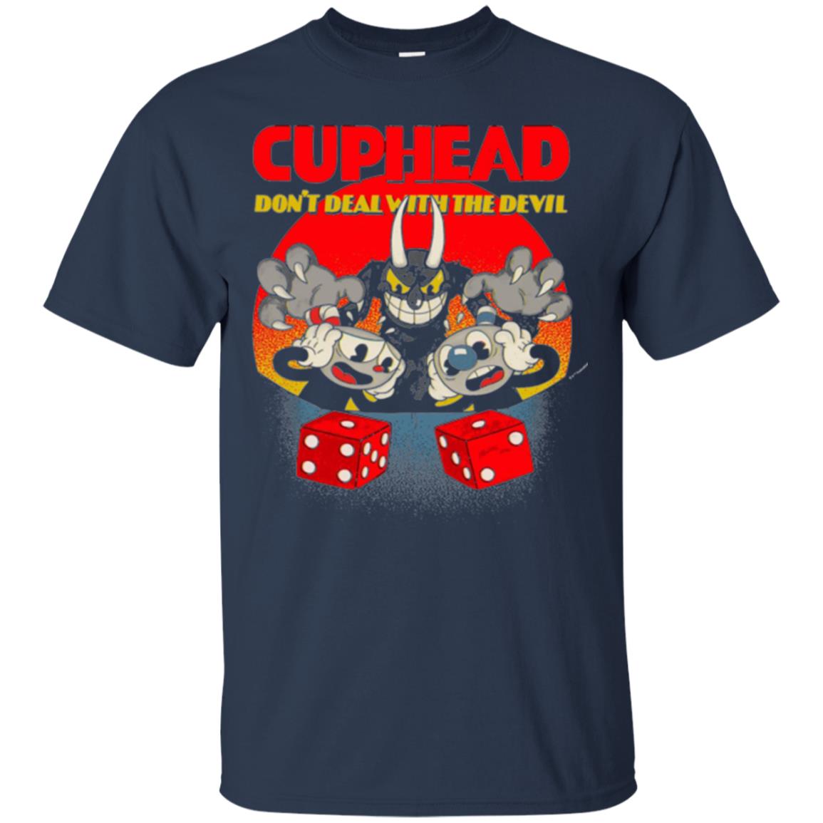 Video Game T-shirt Cuphead And Mugman Devil_s Dice Navy