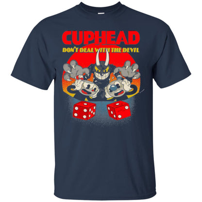 Video Game T-shirt Cuphead And Mugman Devil_s Dice Navy