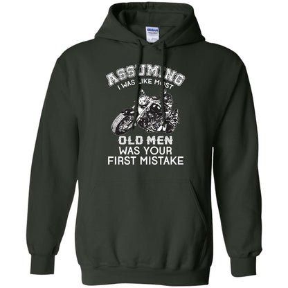 Assuming I Was Like Most Old Men Motorcycle Lover T-shirt Forest Green