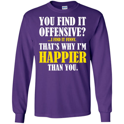 You Find It Offensive I Find It Funny T-shirt Purple