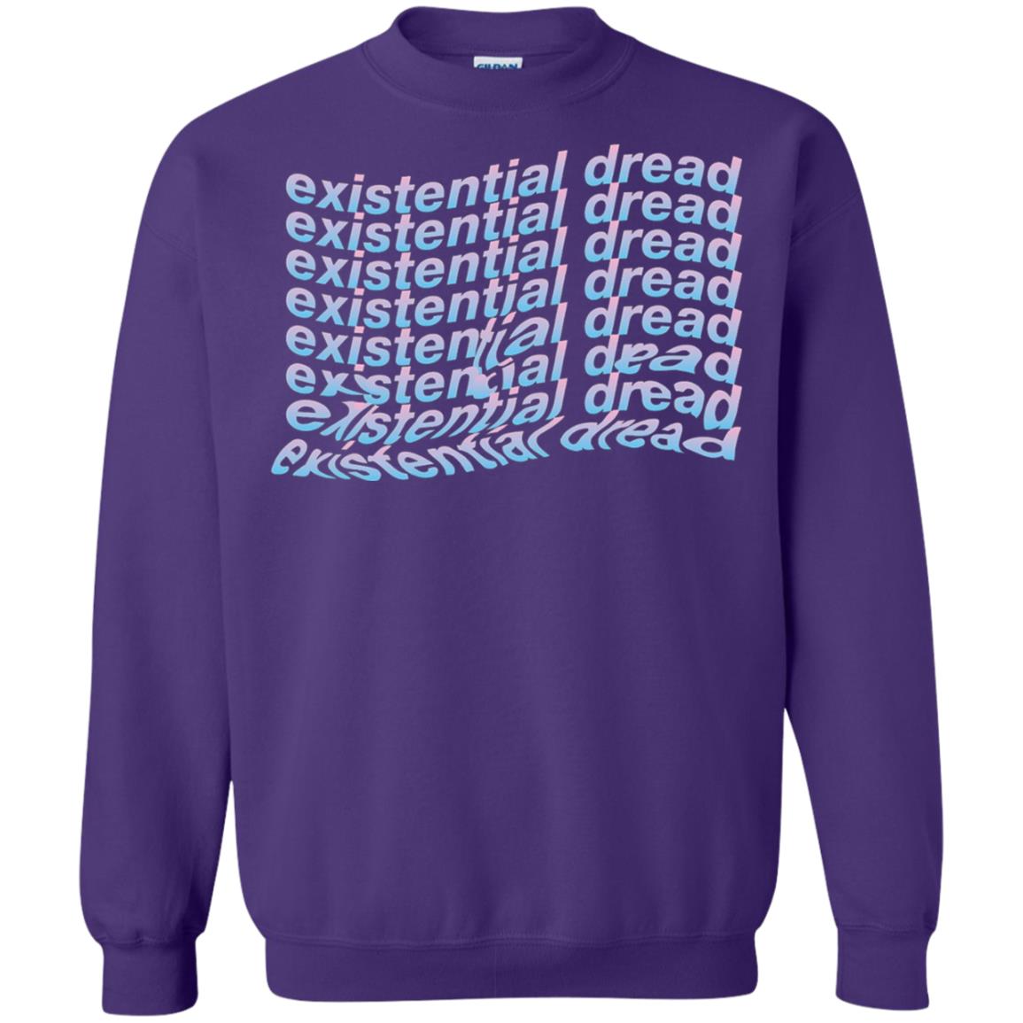 Existential Dread Waves Melting Distortion Aesthetic T-shirt Purple