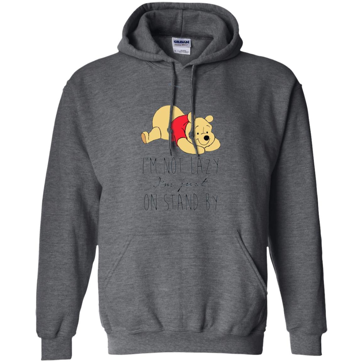 Bear Lover T -shirt I_m Not Lazy I_m Just On Stand By Dark Heather