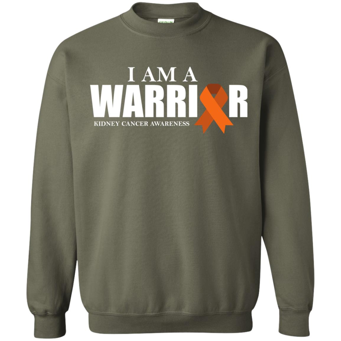 Kidney Cancer Awareness T-shirt I Am A Warrior Kidney Cancer Awareness Military Green