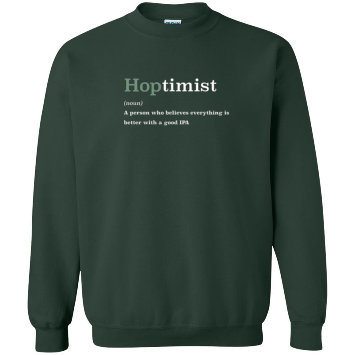 Beer Lover T-shirt Hoptimist Definition Forest Green
